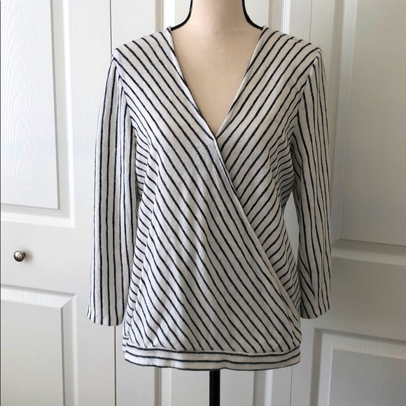 INC International Concepts Tops - INC Women’s Wrap 3/4 Length Sleeve Top Large